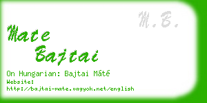 mate bajtai business card